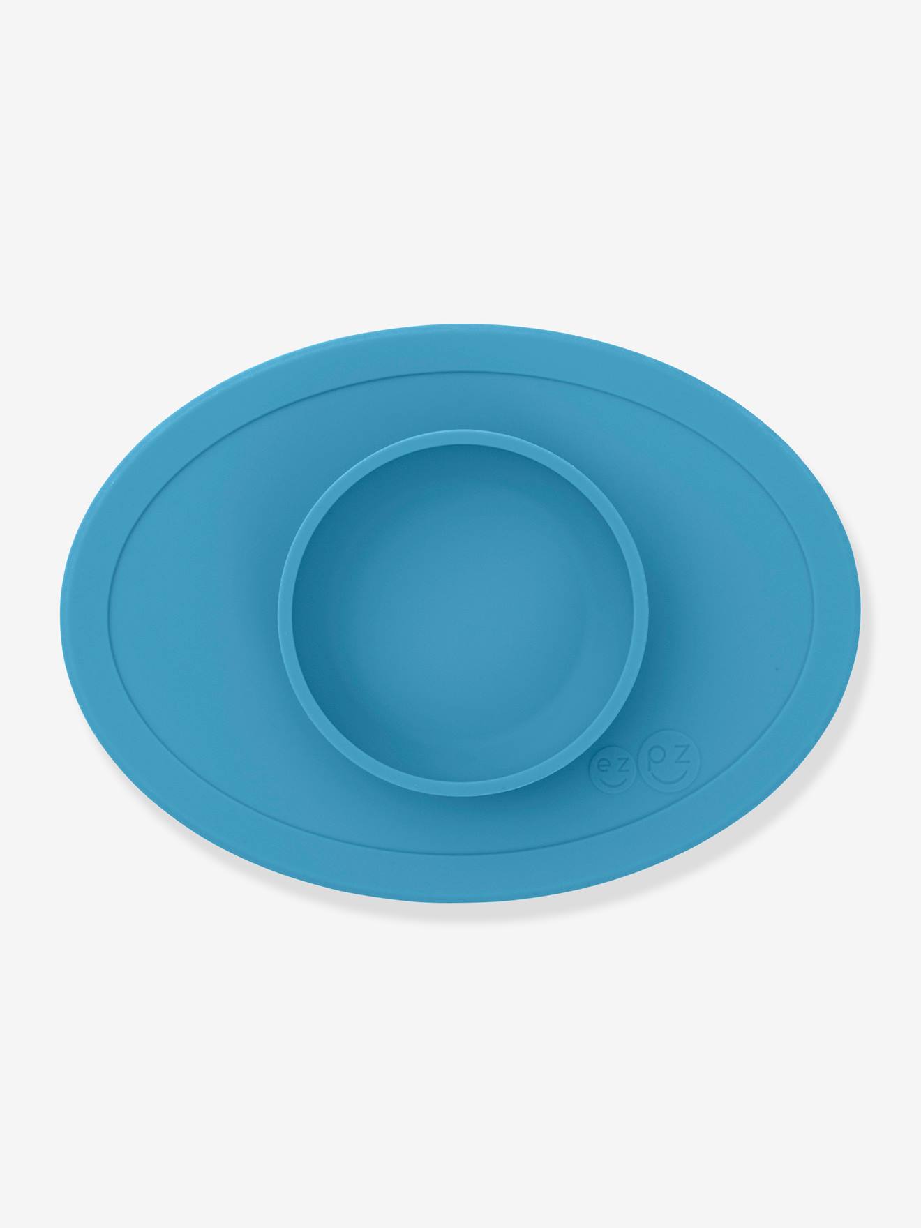Set de table tout-en-un avec bol EZPZ Tiny bowl en silicone bleu