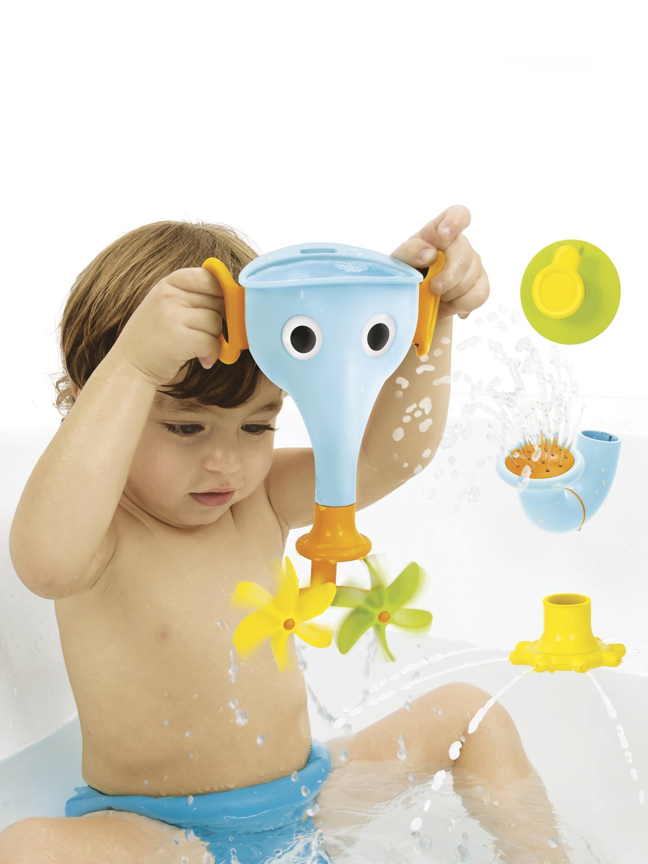 Eléphant de bain bleu (Yookidoo) - Couverture