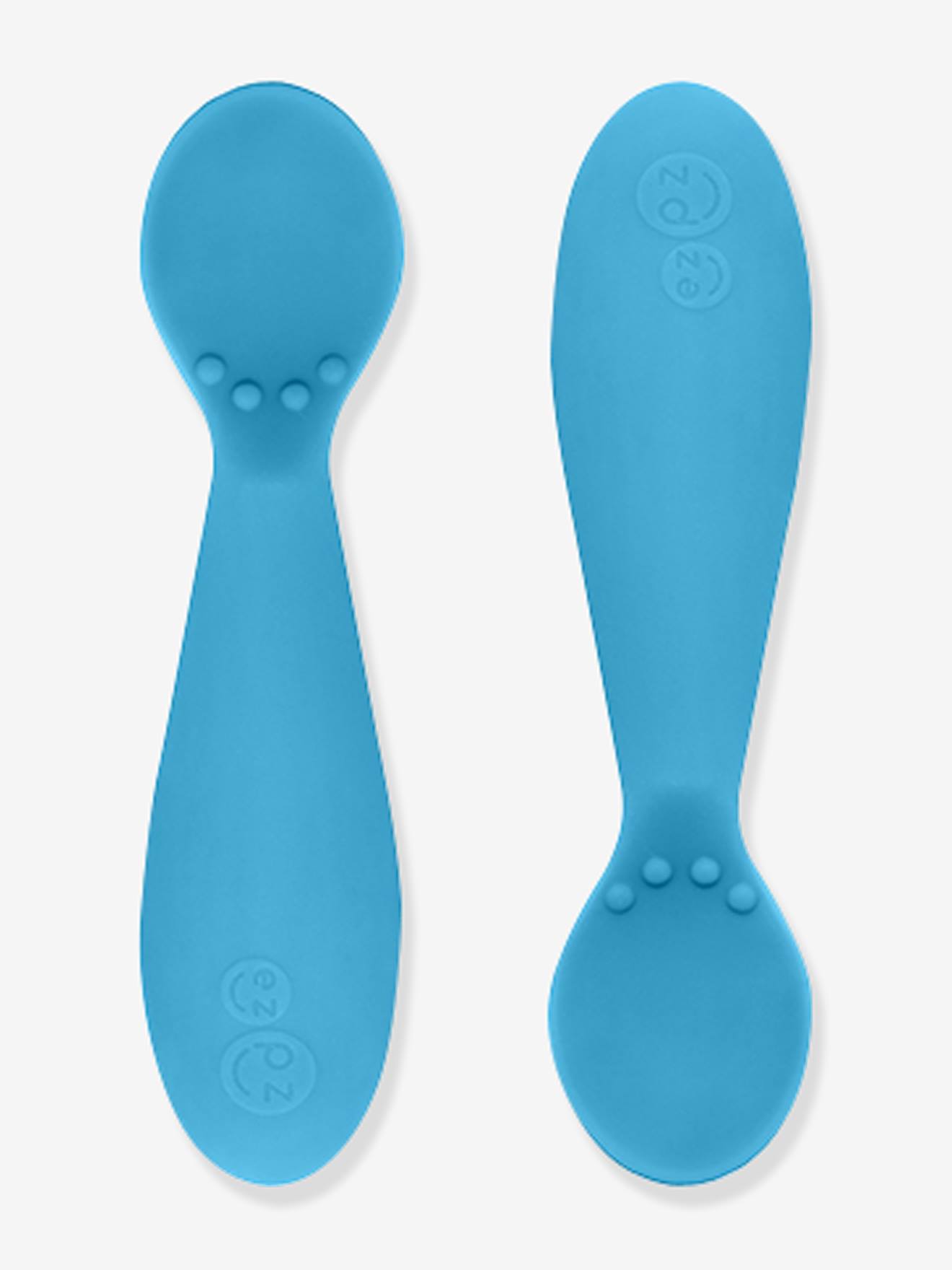 Lot de 2 cuillères 1er âge EZPZ Tiny spoon en silicone bleu