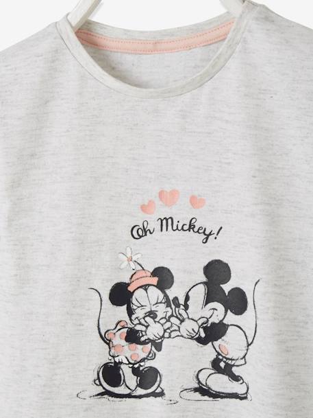 T-shirt fille Disney Minnie et Mickey® avec paillettes gris clair chiné 3 - vertbaudet enfant 