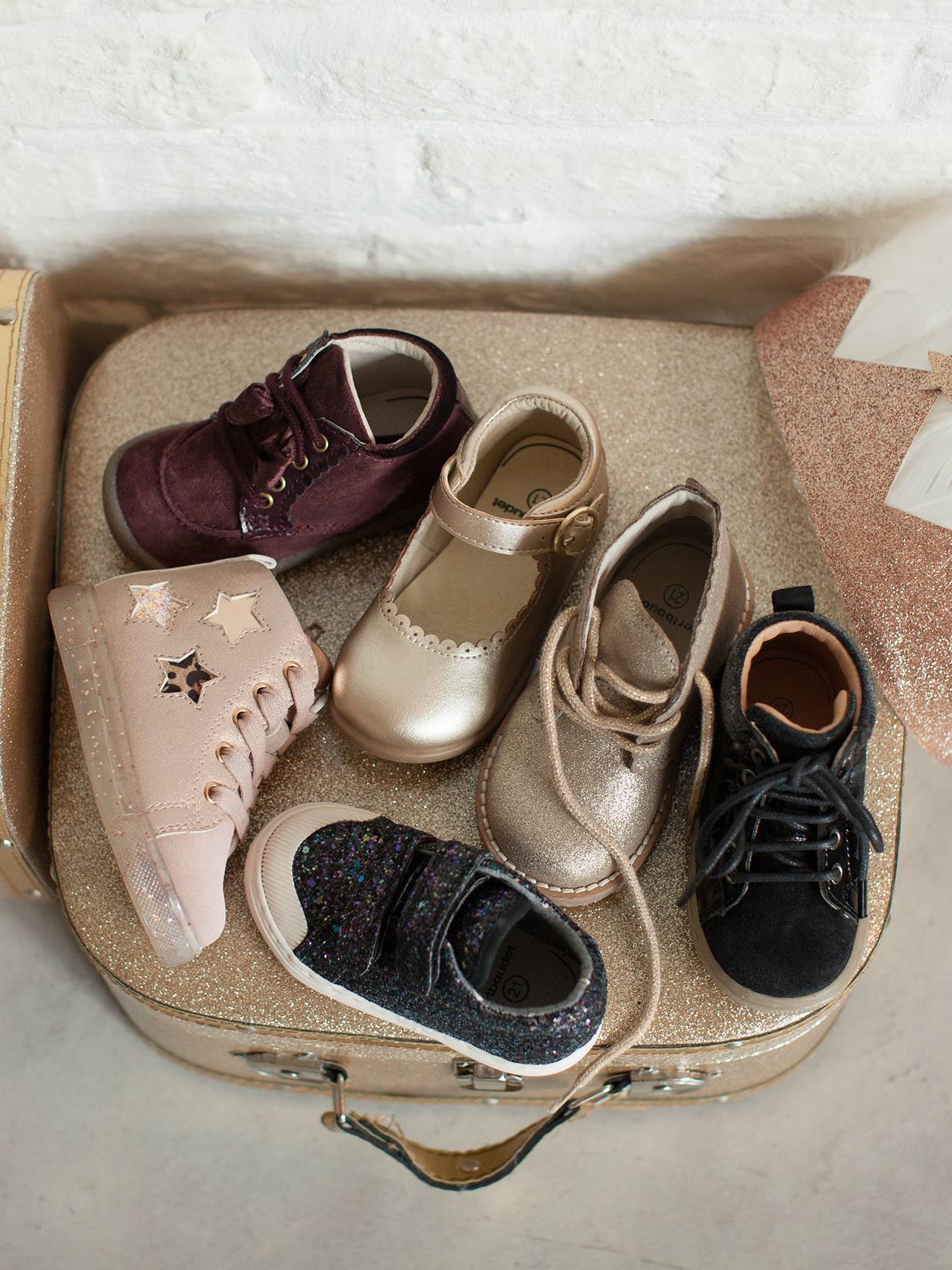 Baskets Montantes Bebe Fille Rose Vertbaudet