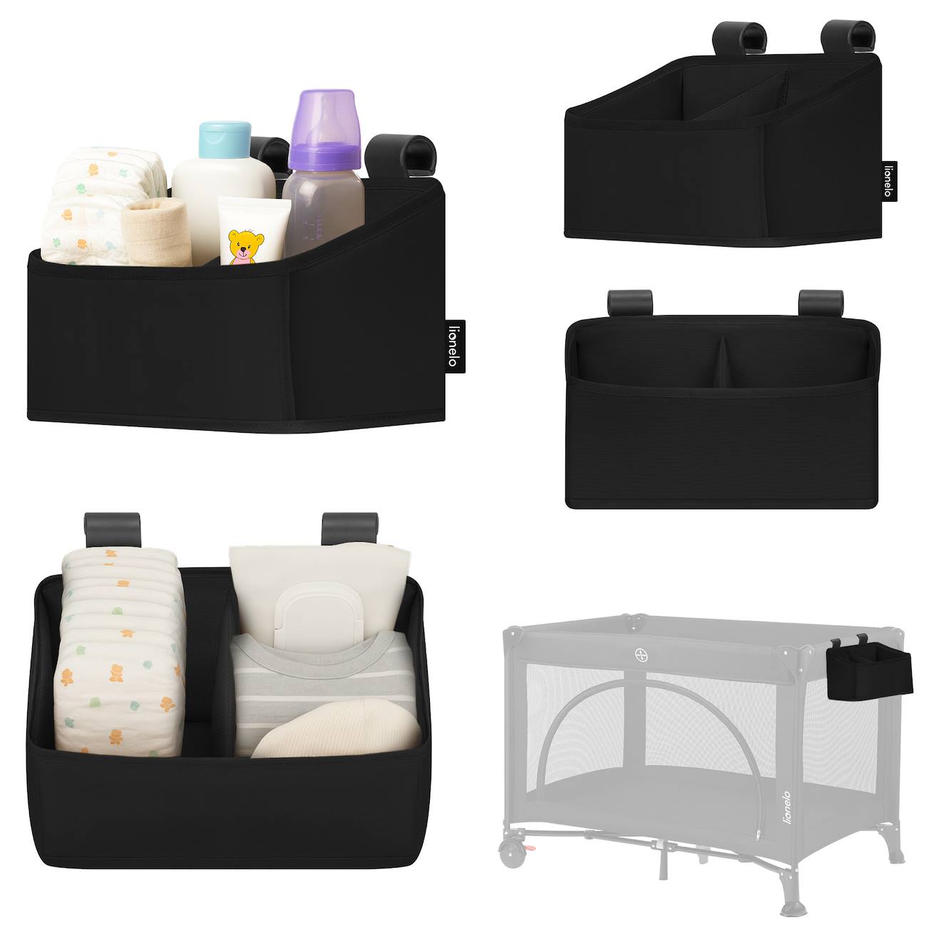 Organisateur De Lit Bébé Sidepocket Imperméable Avec 3 Compartiments Et Fermeture Zippée Black Organisateur De Lit Bébé Sidepocket Imperméable Avec 3 Compartiments Et Fermeture Zippée Black