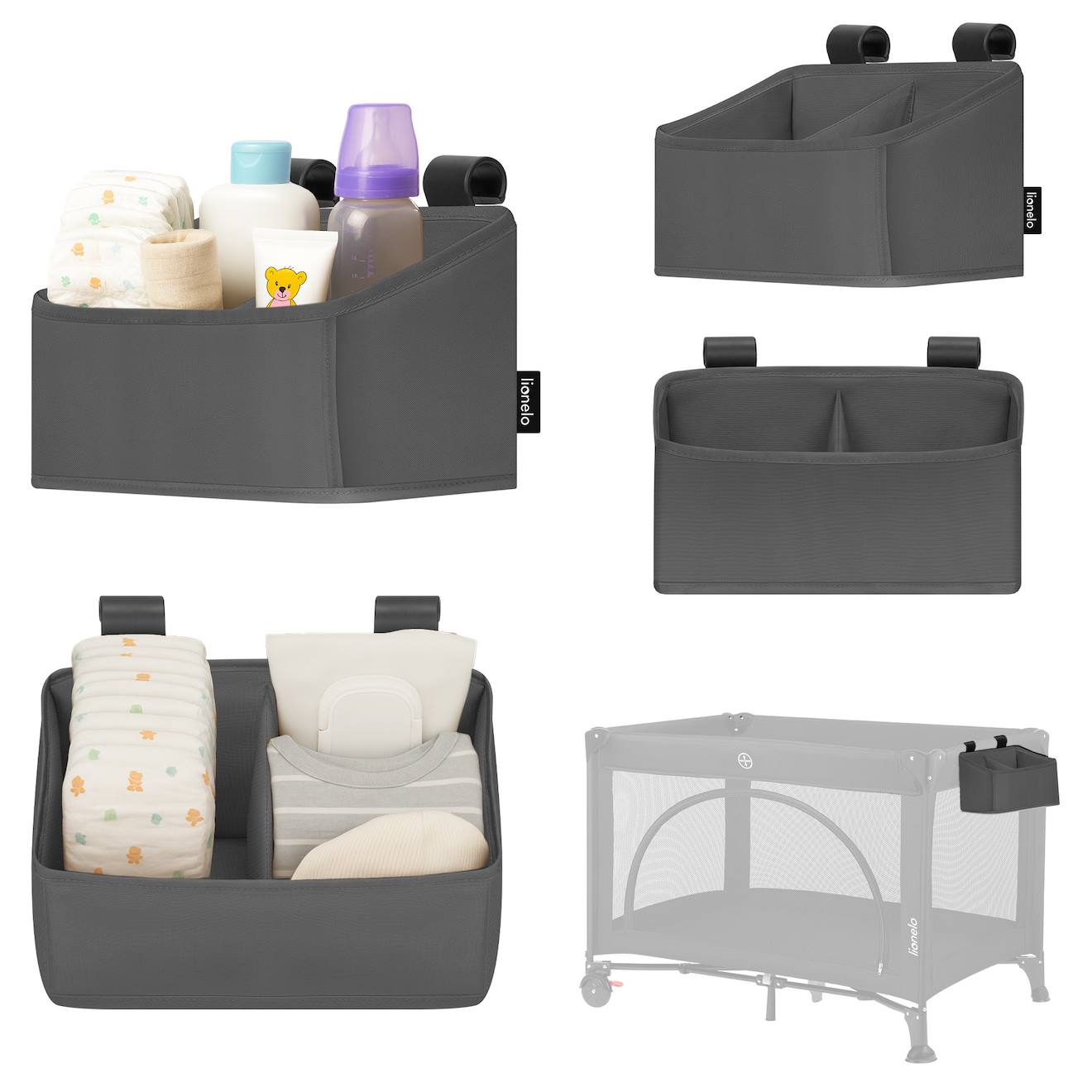 Organisateur De Lit Bébé Sidepocket Imperméable Avec 3 Compartiments Et Fermeture Zippée Grey Organisateur De Lit Bébé Sidepocket Imperméable Avec 3 Compartiments Et Fermeture Zippée Grey