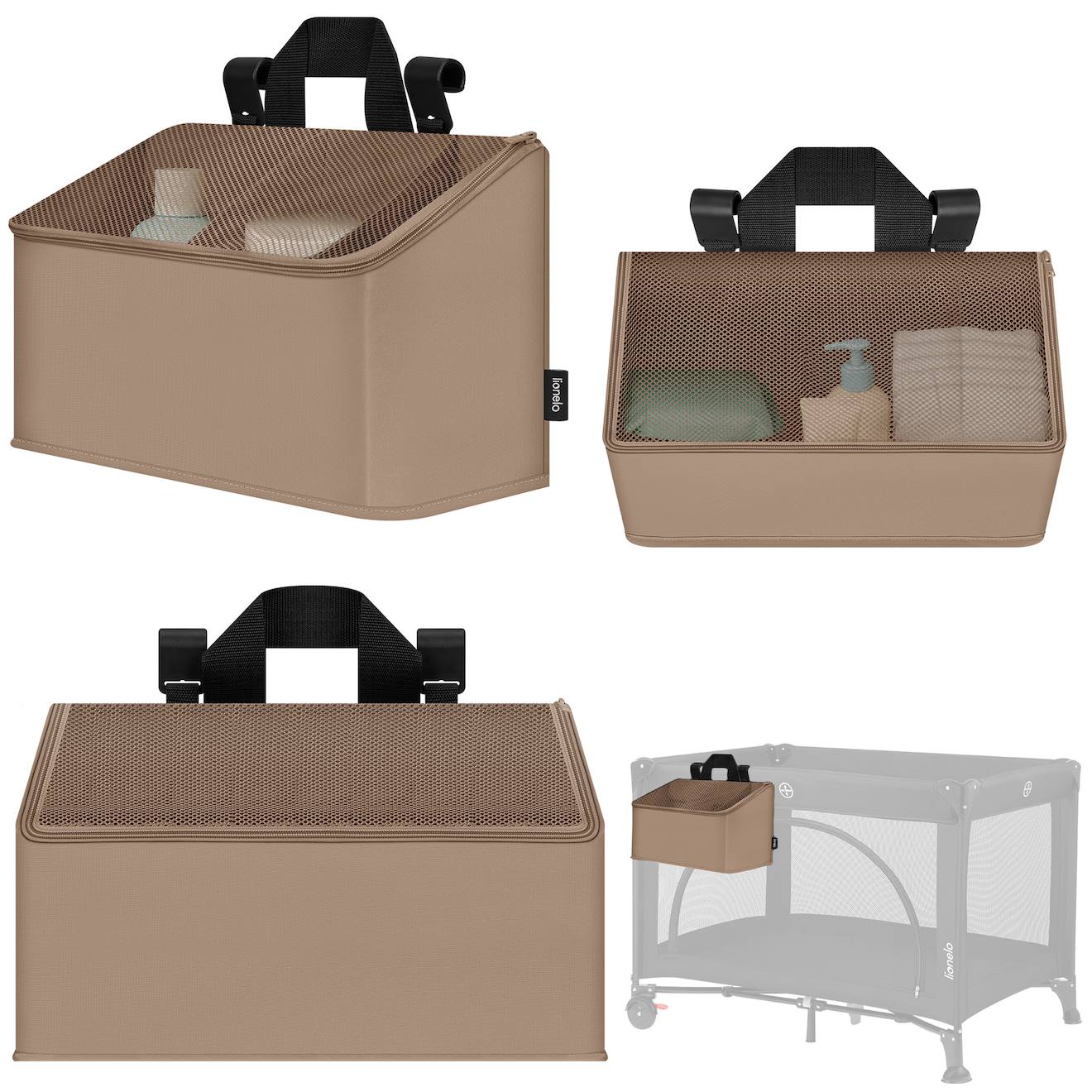 Organisateur De Lit Bébé Sidepocket Imperméable Avec 3 Compartiments Et Fermeture Zippée Beige Organisateur De Lit Bébé Sidepocket Imperméable Avec 3 Compartiments Et Fermeture Zippée Beige