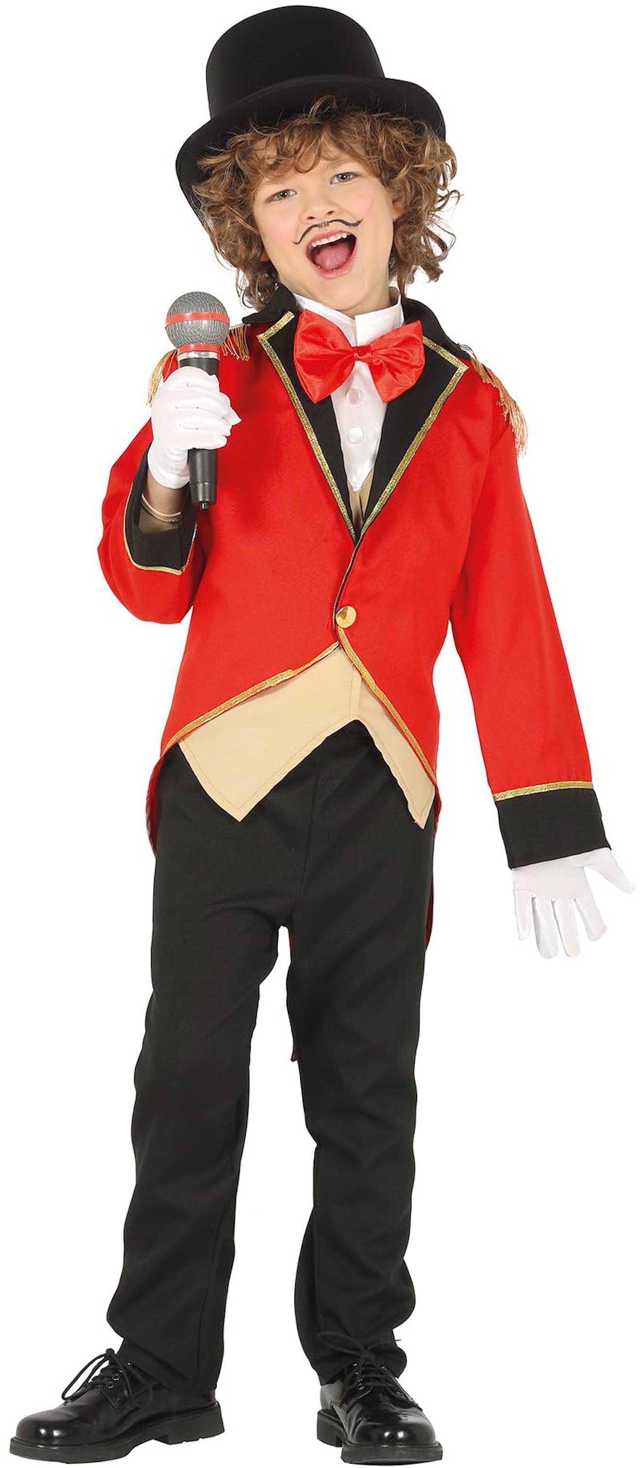 Déguisement Enfant Garçon Présentateur De Cirque Gilet, Chemise, Pantalon Et Chapeau Rouge Déguisement Enfant Garçon Présentateur De Cirque Gilet, Chemise, Pantalon Et Chapeau Rouge