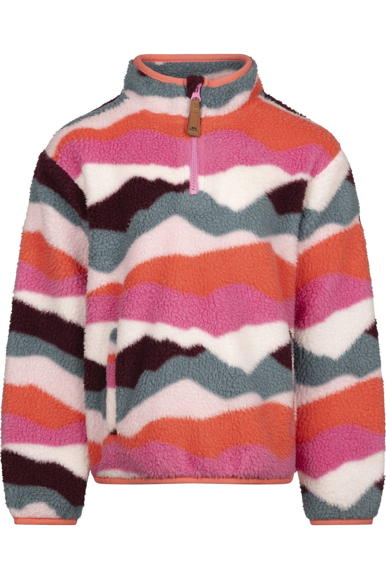 Pull Polaire À Zip Col Montant Rose Pull Polaire À Zip Col Montant Rose