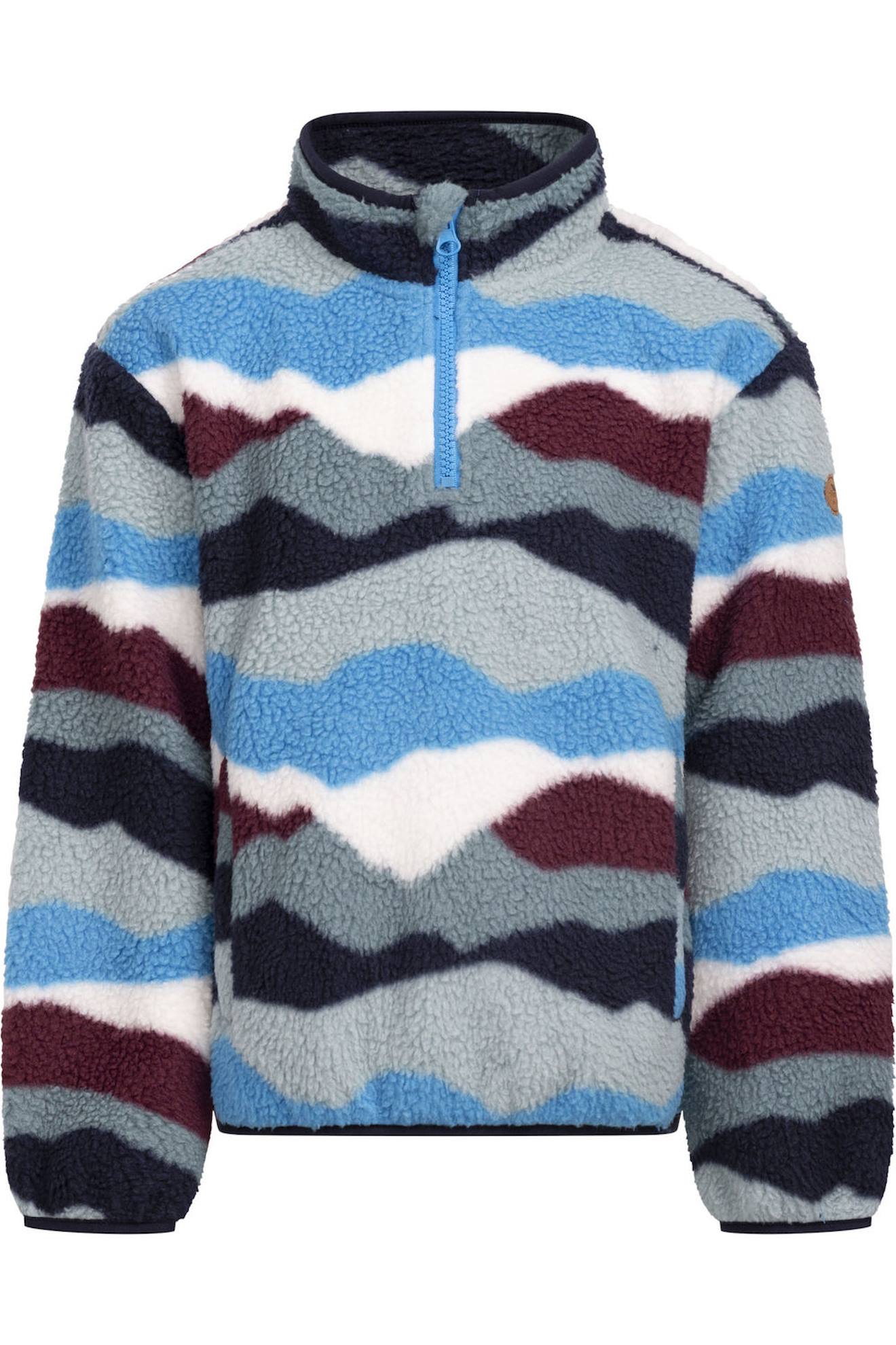 Pull Polaire À Zip Col Montant Cobalt Pull Polaire À Zip Col Montant Cobalt