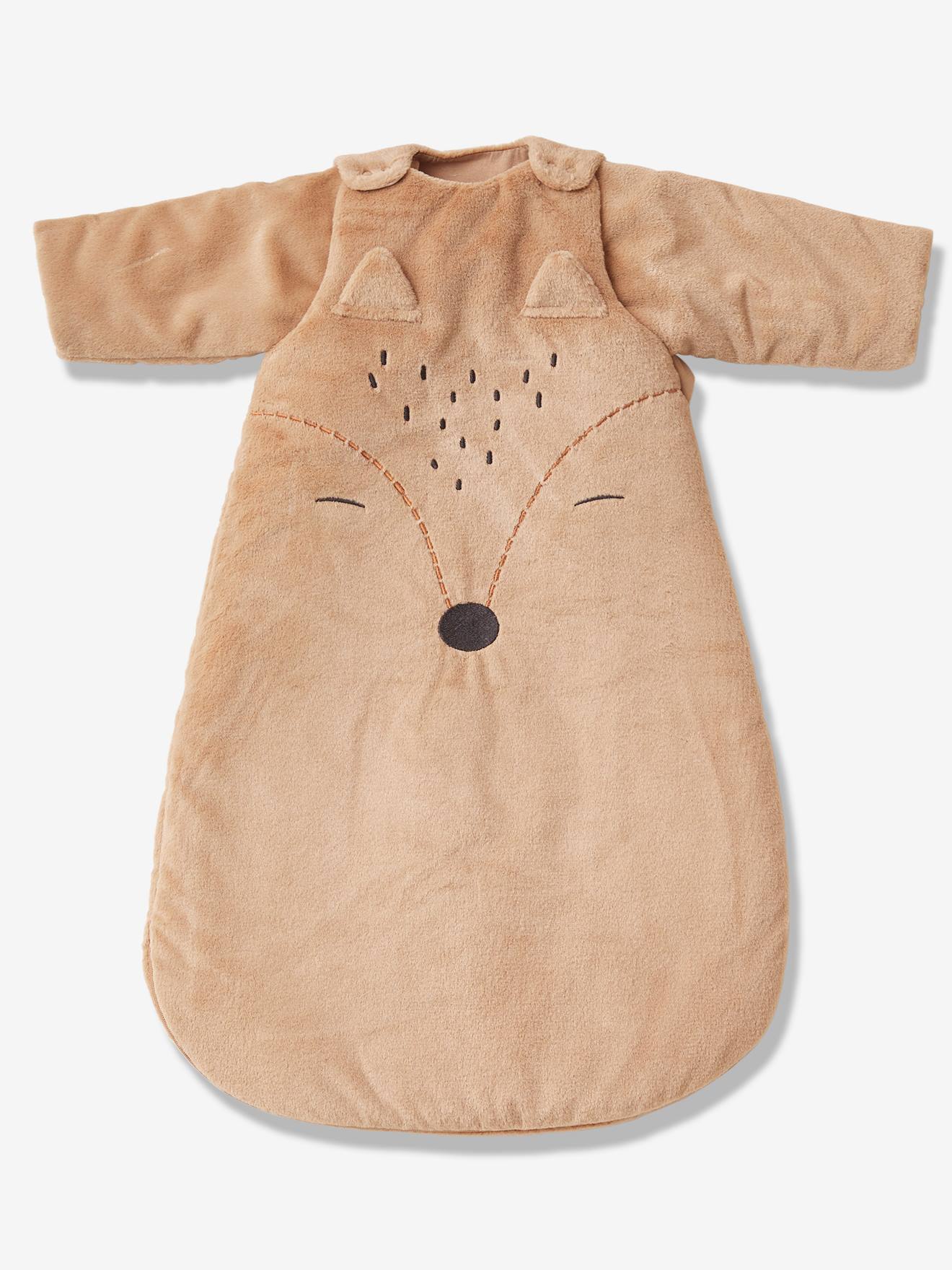 Gigoteuse manches amovibles fausse fourrure BABY FOX Oeko-Tex® caramel