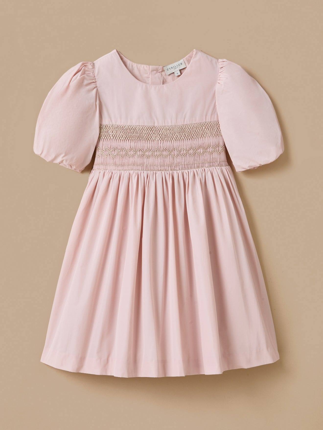Robe En Taffetas Fille Rose