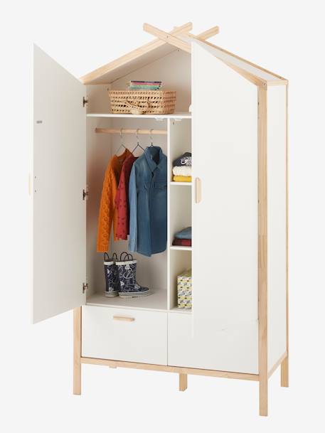 Armoire Cabane Robinson Blanc Mate Vertbaudet