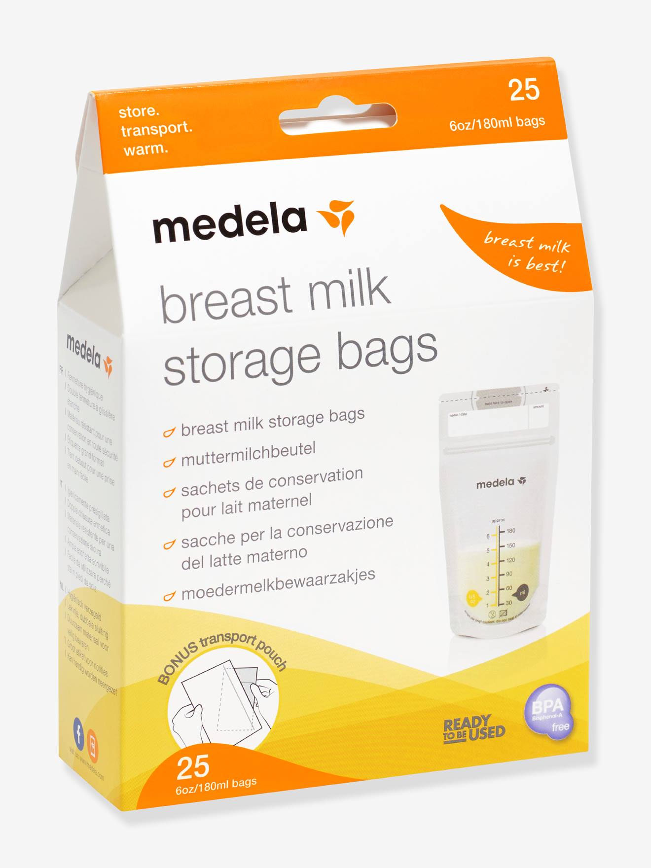 Medela lait maternel sacs de stockage 50-COMTE Medela Pump et Save Sacs