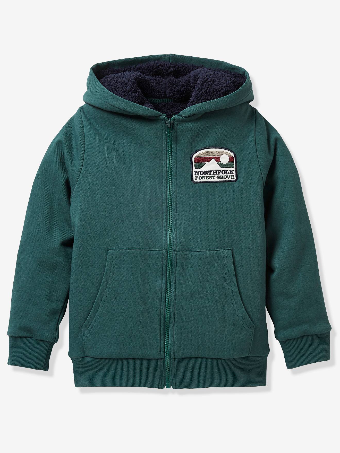 Sweat Garcon Sweat DoublÃ© Sherpa GarÃ§on Sweat Zippé Beige