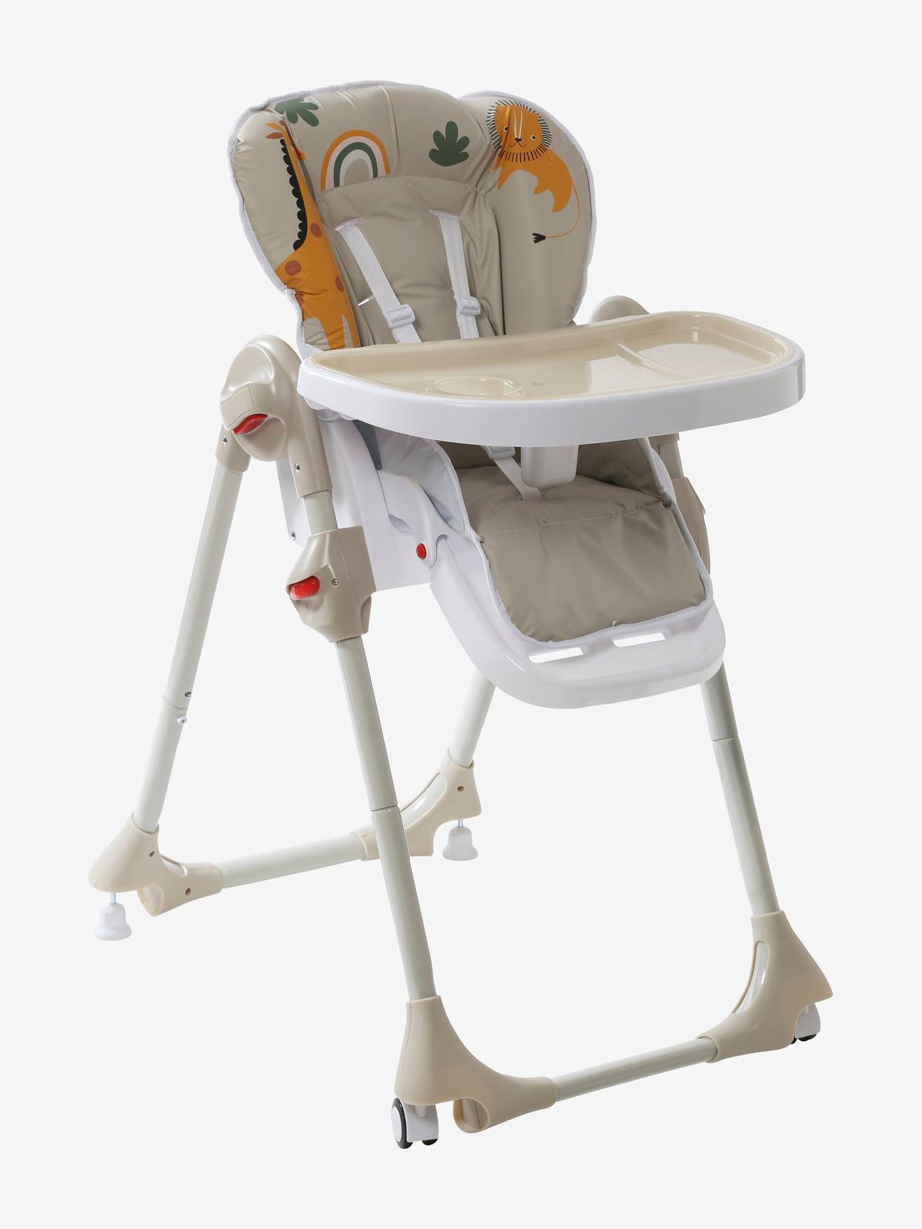 Vertbaudet Chaise haute volutive Evoluseat 2 beige imprim TU AUTRESDEA
