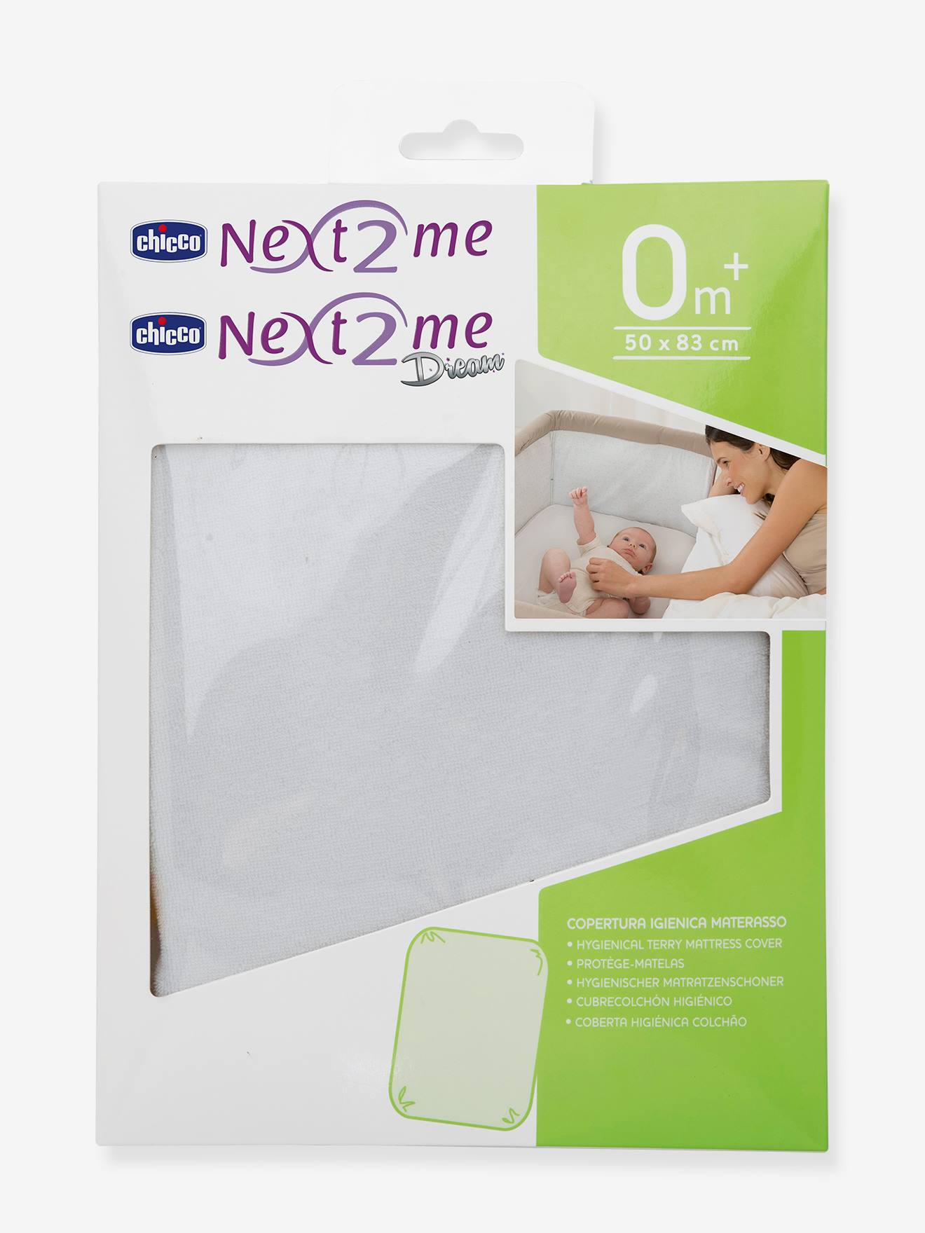 Protège-matelas pour berceau évolutif Next2Me blanc (Chicco) - Image 1