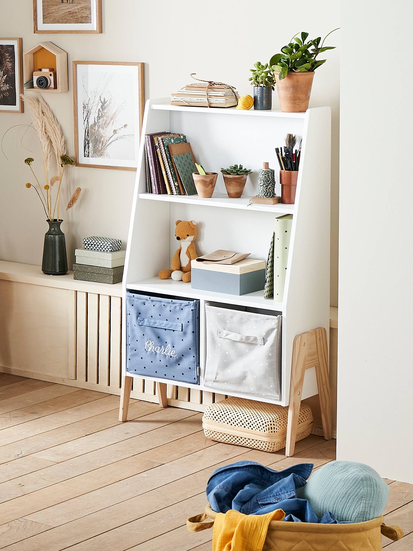 Bibliothèque RETRO blanc mate (Vertbaudet) - Image 1