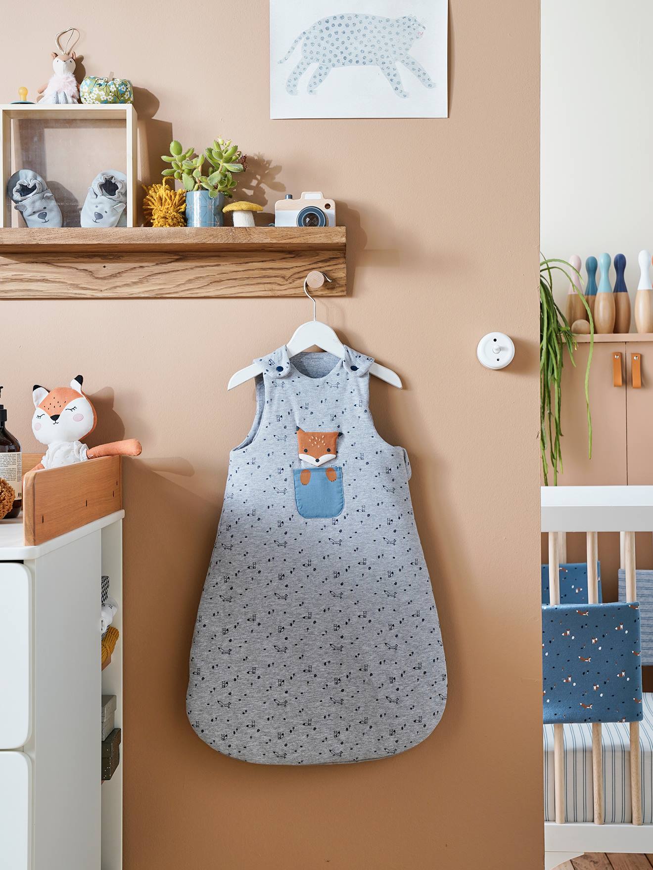 Gigoteuse sans manches BABY FOX gris chiné