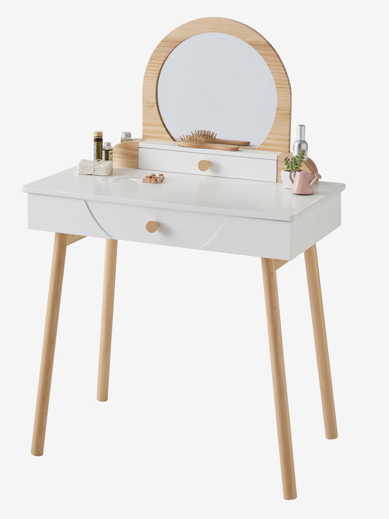 Grande coiffeuse Suzie blanc - bois