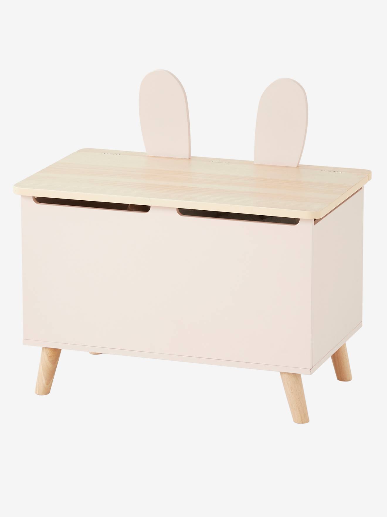 Coffre de rangement Bunny rose clair/bois
