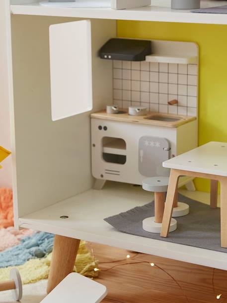 Mobilier de cuisine pour poupée mannequin en bois FSC® blanc 3 - vertbaudet enfant 