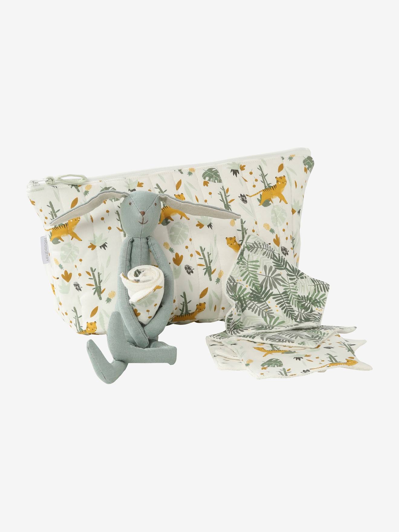 Lot de 6 lingettes lavables imprimé tigres (Vertbaudet) - Image 1