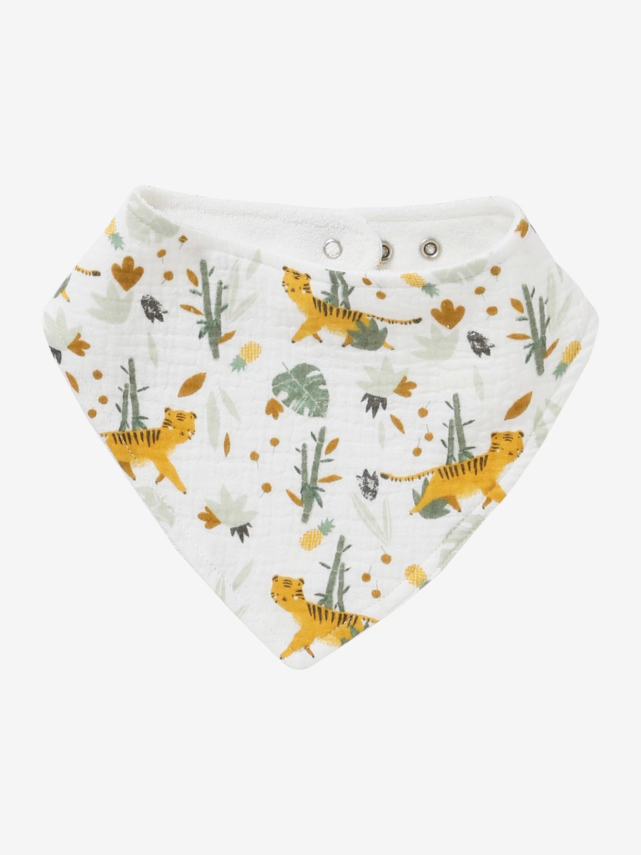 Lot 3 bavoirs bandanas en gaze de coton hanoi (Vertbaudet) - Image 2