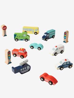 Jouet-Jeux d'imagination-Coffret de véhicules et accessoires en bois FSC®