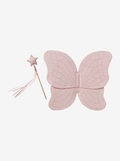 Jouet-Ailes de papillon en gaze de coton + baguette magique