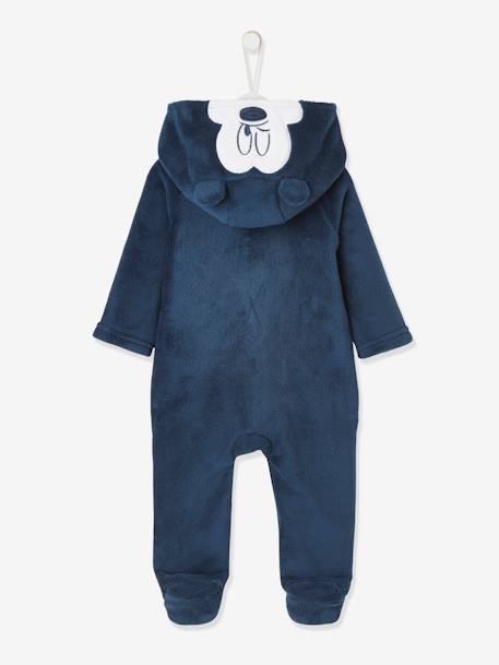 Combi-pilote bébé garçon Disney Mickey® en sherpa, capuche fantaisie bleu jean 2 - vertbaudet enfant 