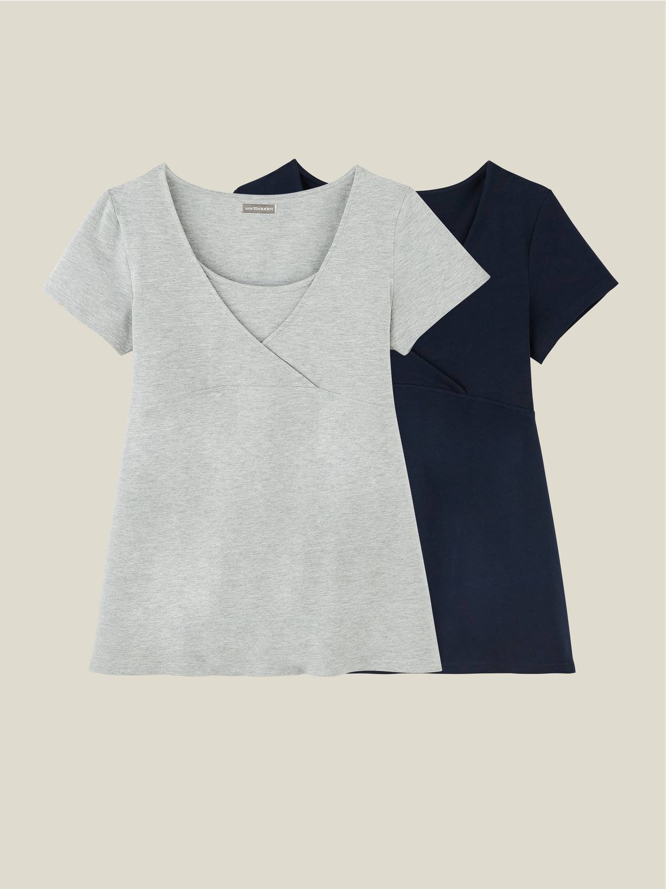 T-Shirt dallaitement Effet Cache-Coeur 372p Happy Mama Femme Top de maternité 