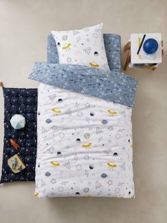 Linge de maison et décoration-Linge de lit enfant-Parure housse de couette + taie d'oreiller enfant COSMOS