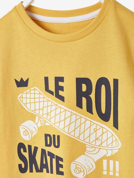 T-shirt à message garçon manches courtes Oeko-Tex® BLEU ELECTRIQUE+encre+JAUNE+ROUGE 9 - vertbaudet enfant 