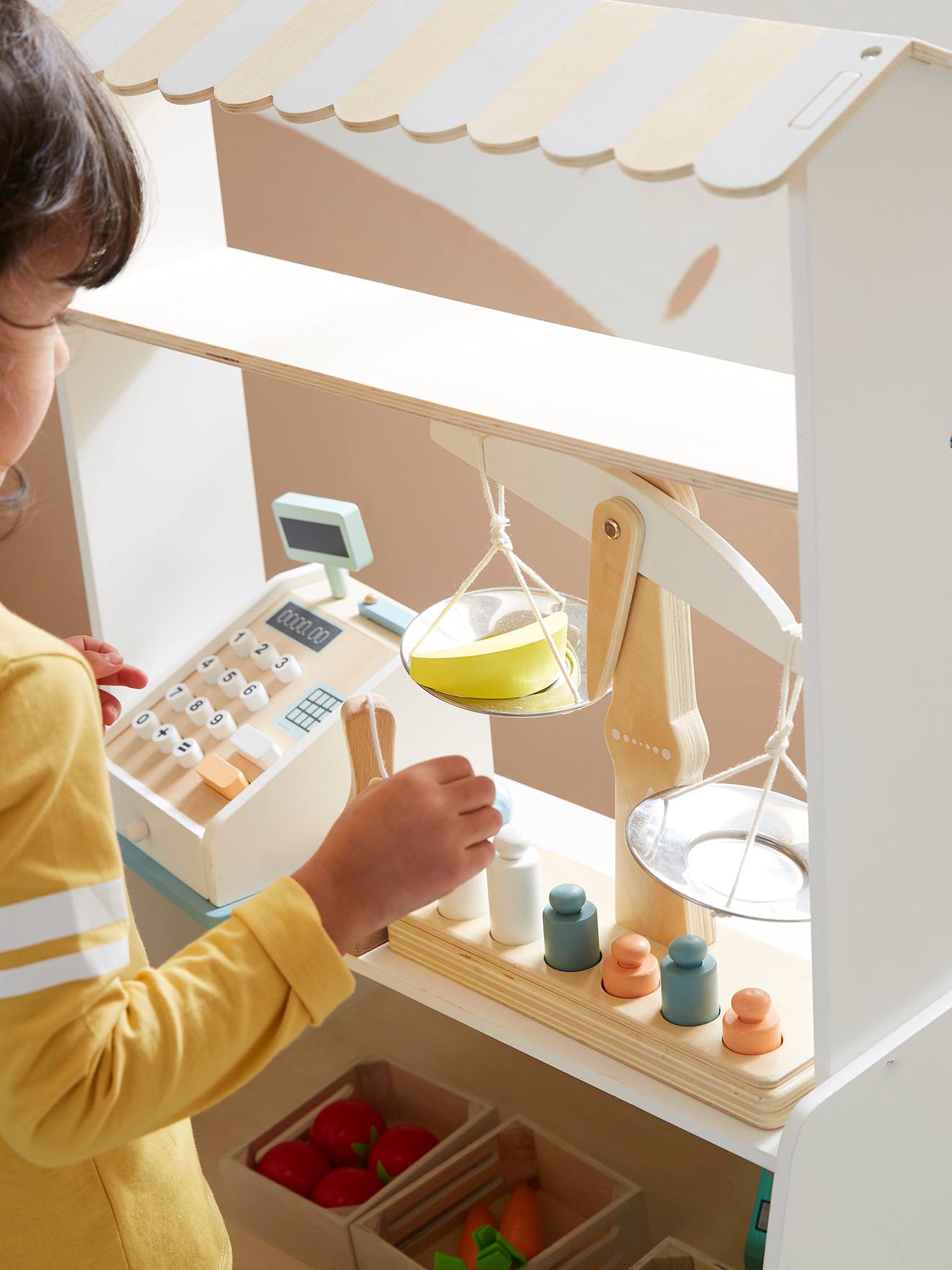 Balance D'épicerie Jouet En Plastique - Dinette/poupée - Années 60/70 - Fabriqué En France - Occasion