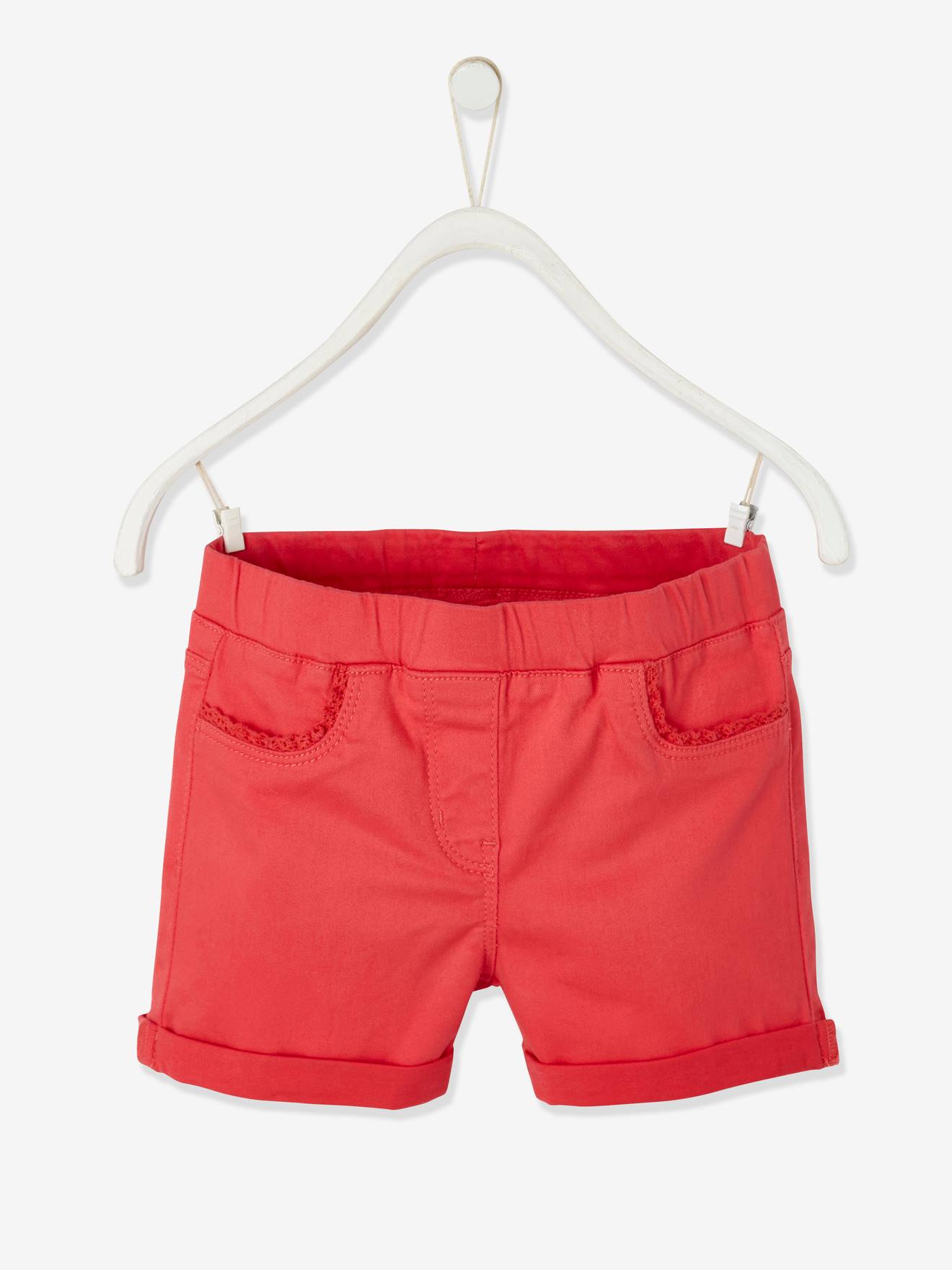 Vertbaudet - Short tregging fille détail en macramé fraise