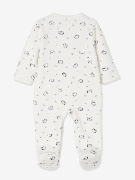 Lot de 2 pyjamas bébé en velours ouverture naissance lot encre 4 - vertbaudet enfant 