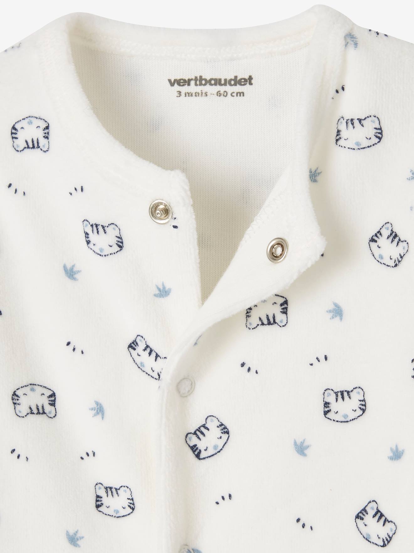 VERTBAUDETLot de 2 pyjamasFrissons d/'hiver bébé en velourslot encre6M 67CM