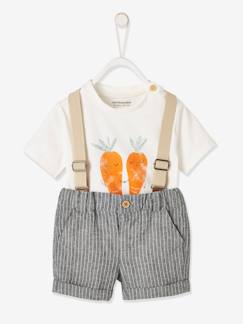 Bébé-Ensemble short à bretelles et T-shirt bébé