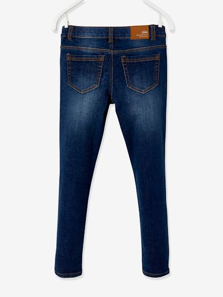 Jean slim brodé MorphologiK 'waterless' fille tour de hanches MEDIUM denim brut 5 - vertbaudet enfant 