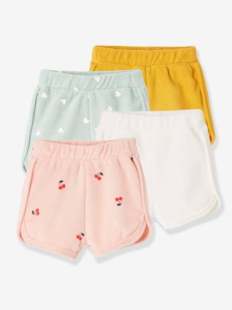 Bébé-Lot de 4 shorts en éponge bébé