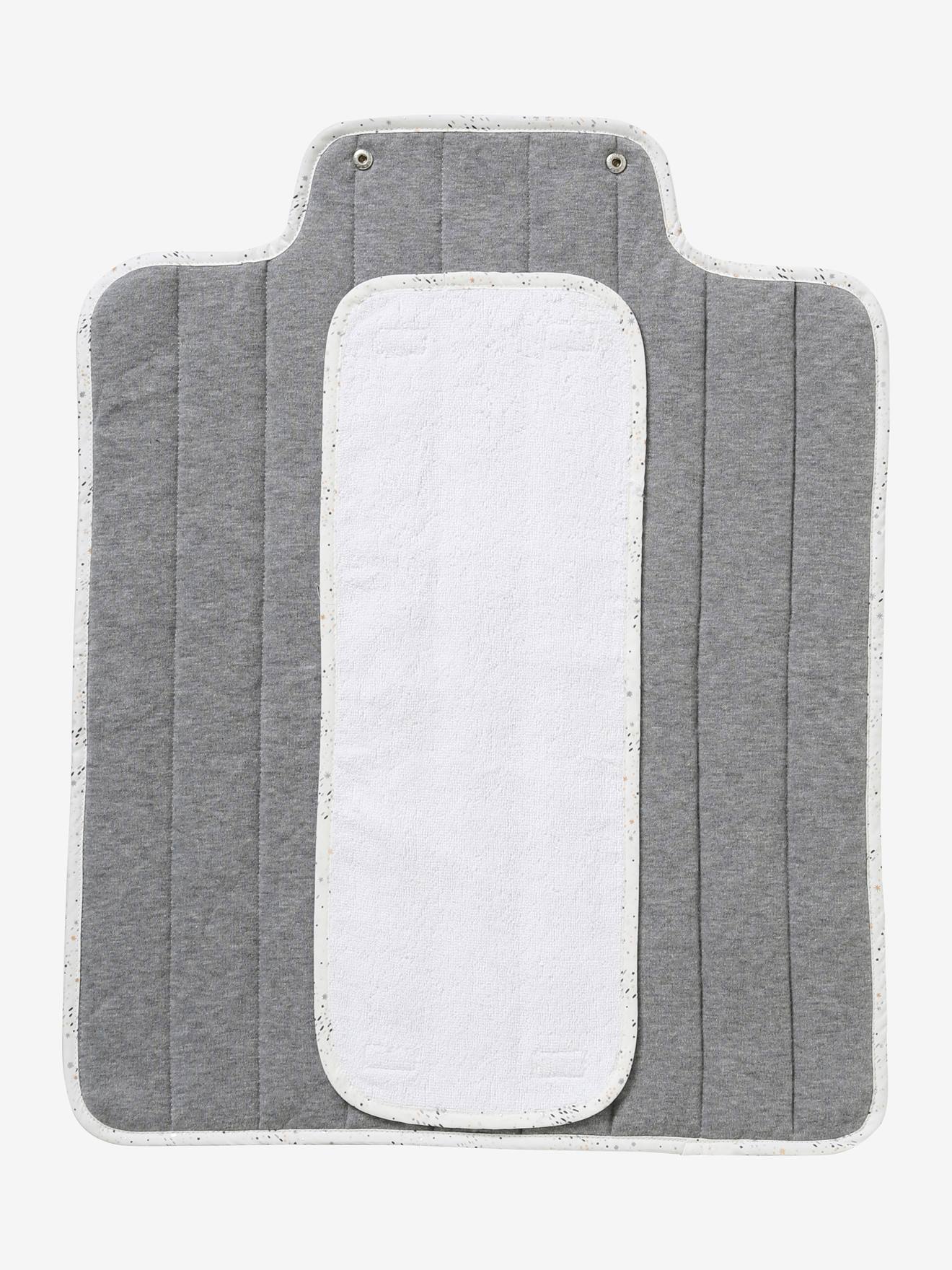 Tapis à langer de voyage gris chiné (Vertbaudet) - Image 2