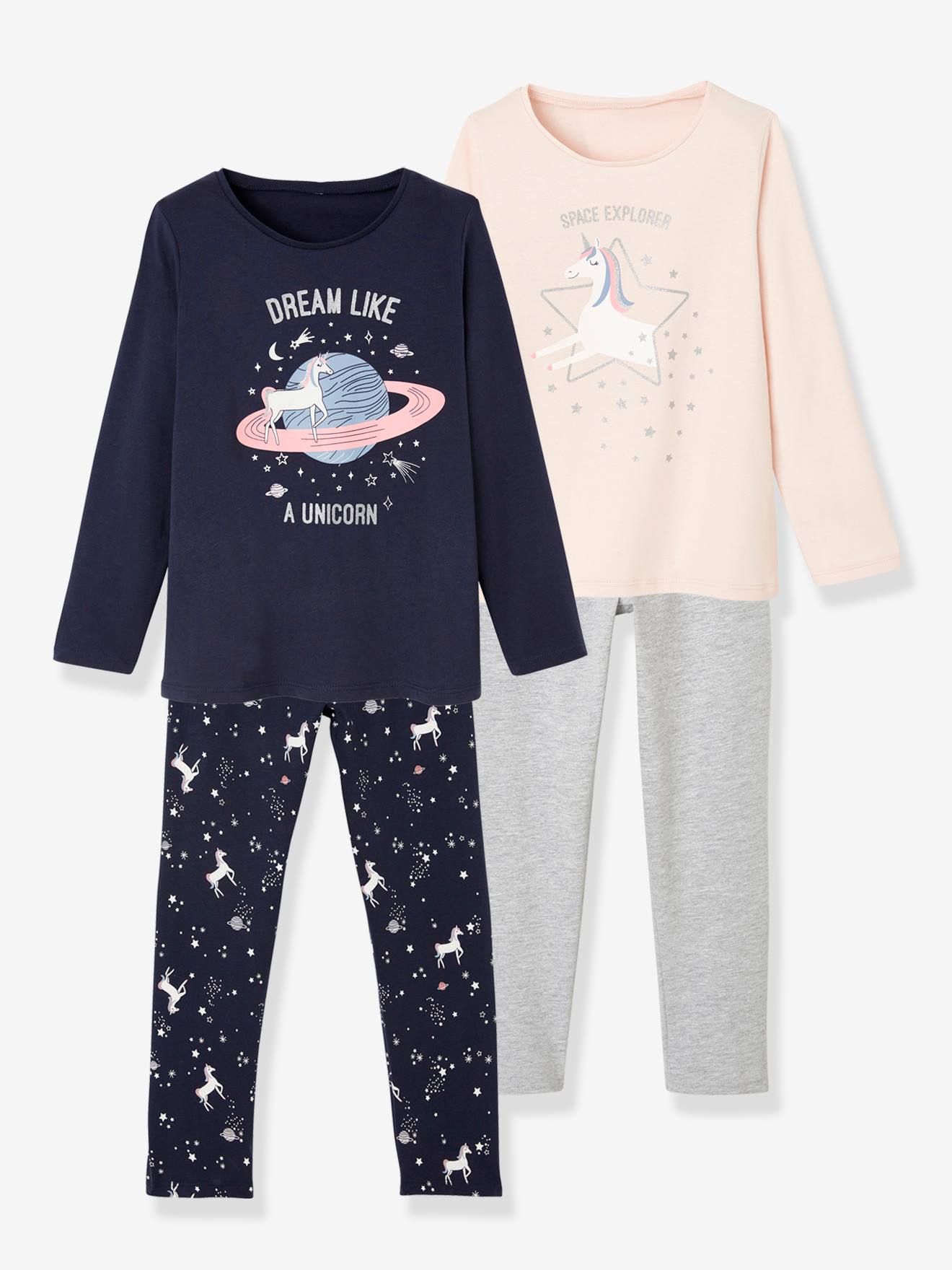 Lot de 2 pyjamas fille licorne lot rose 18 €