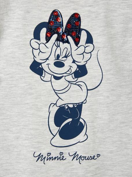 Ensemble fille T-shirt et short Disney Minnie® gris chiné / bas twill bleu 5 - vertbaudet enfant 
