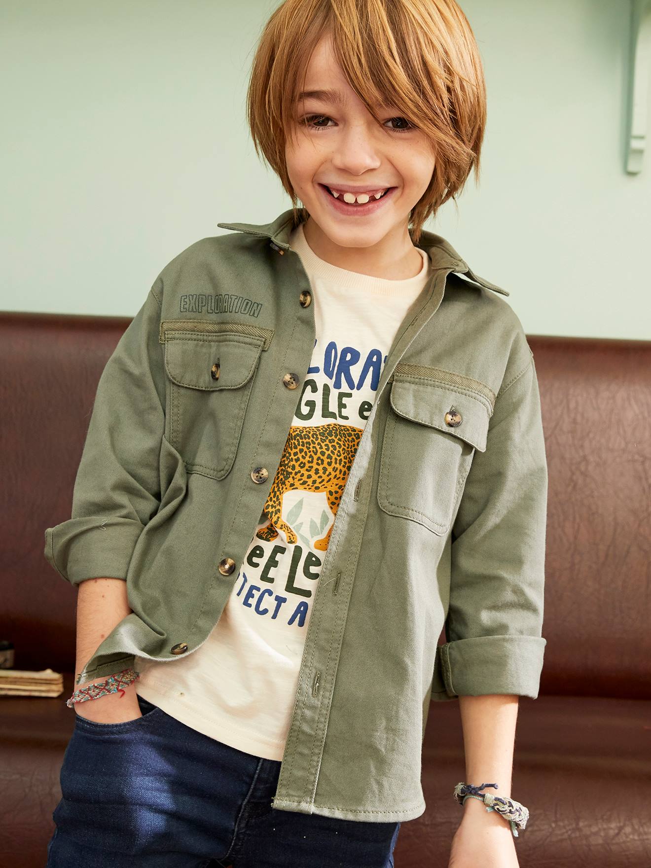 Jean En Coton Beige Pour Garçon 3 Ans – Marque No Added Sugar, Coupe Regular, Occasion Très Bon état