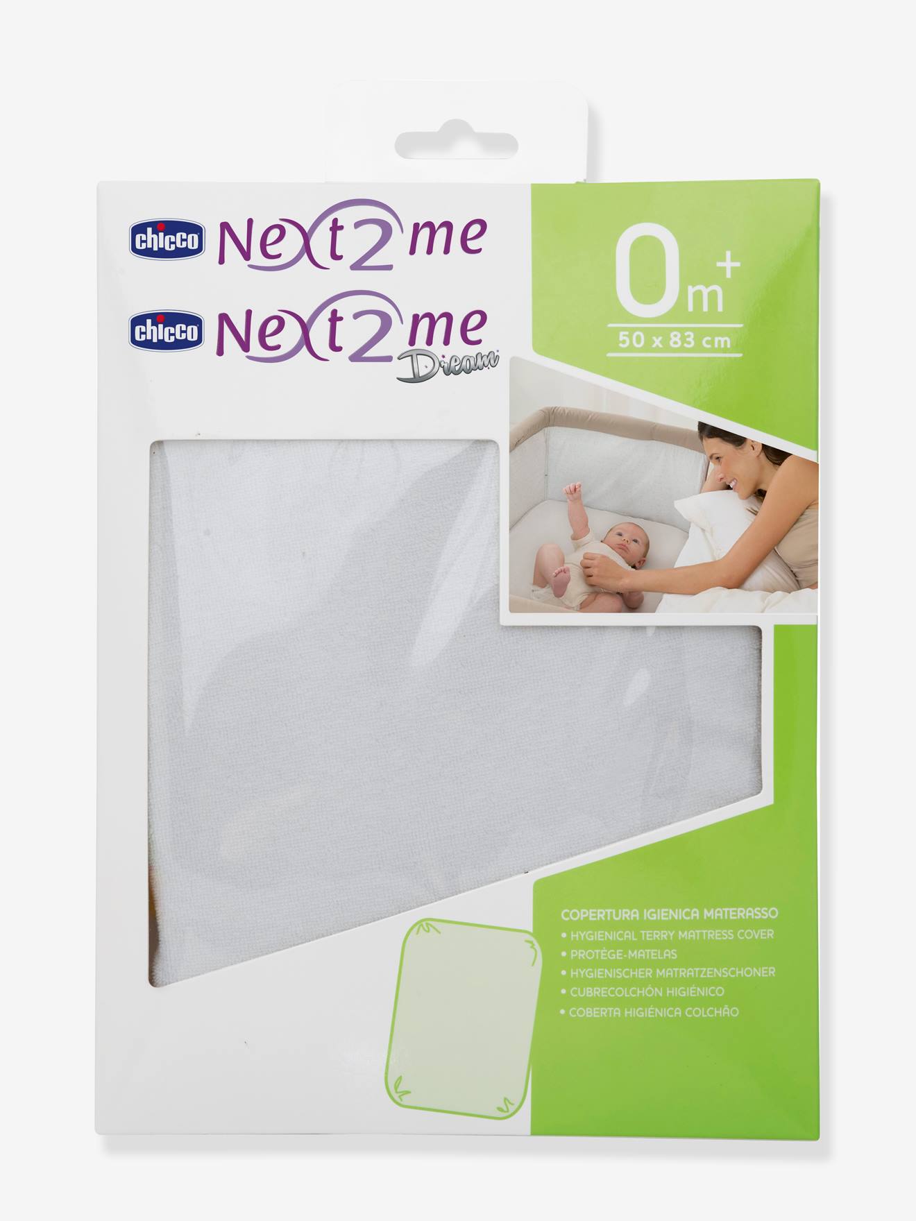 Protège-matelas pour berceau évolutif Next2Me Forever blanc (Chicco) - Image 1