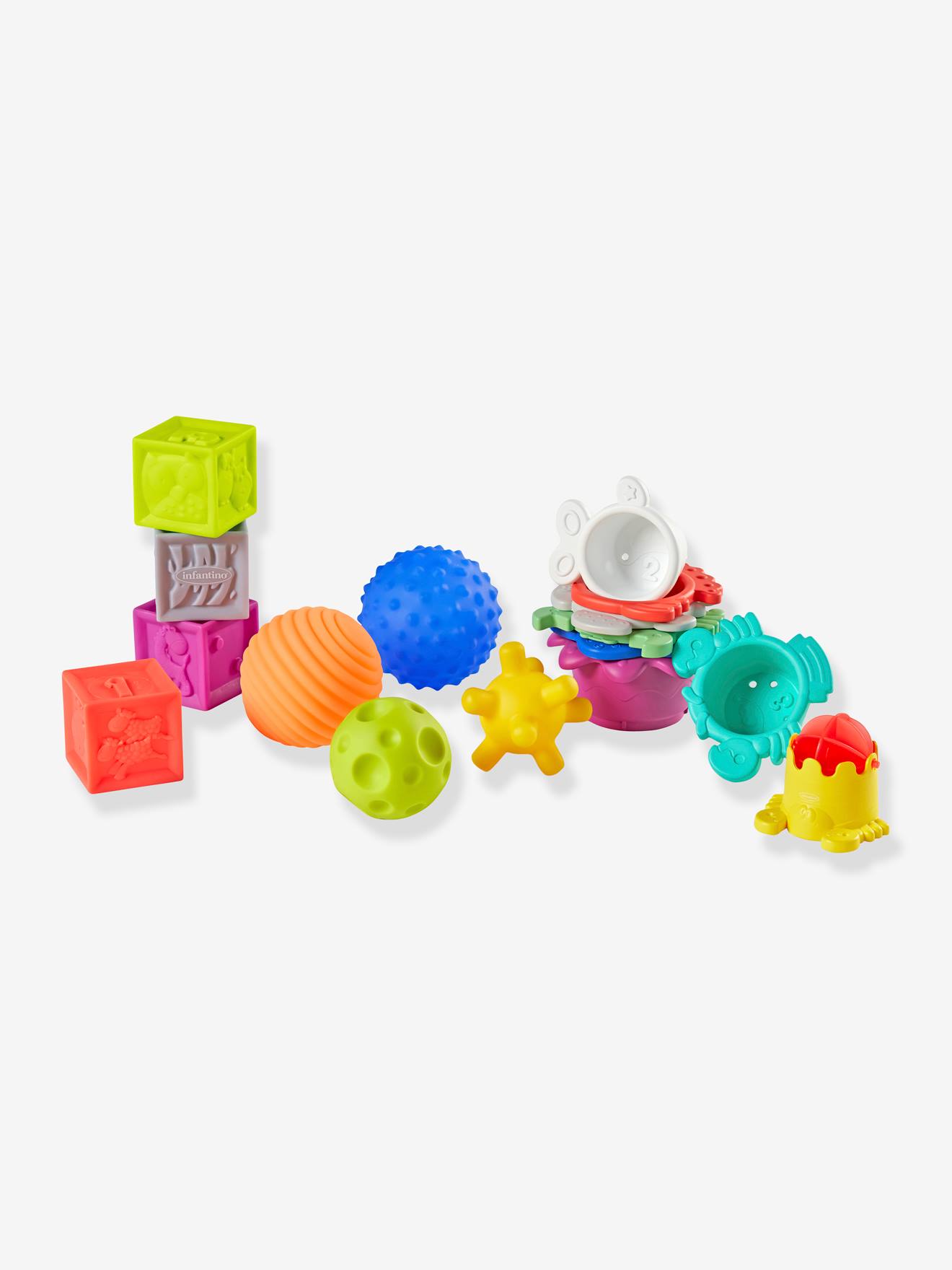 Coffret balles, cubes et gobelets Infantino multicolore
