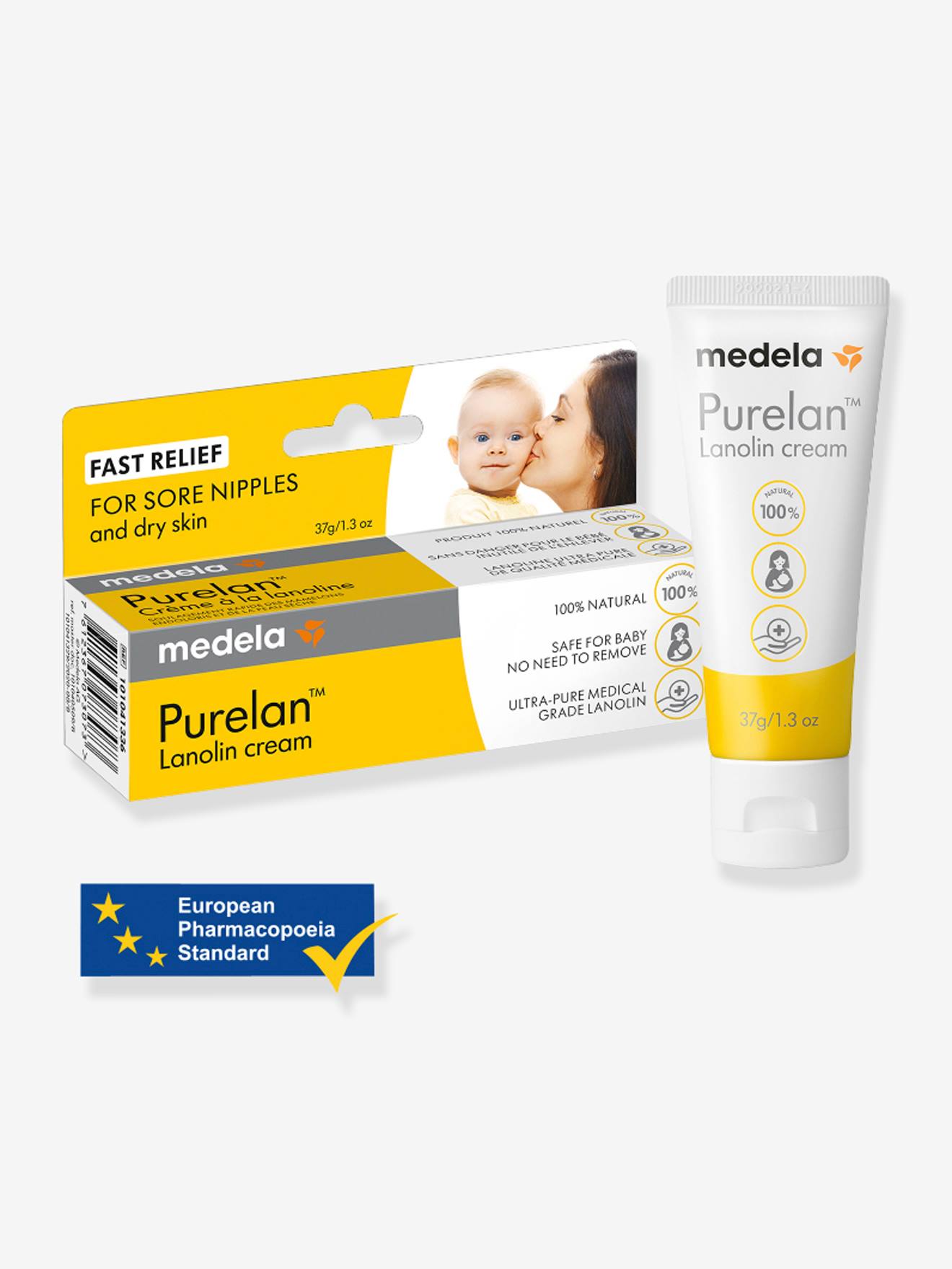 Crème hydratante Purelan 100 , tube de 37 g blanc (Medela) - Image 1