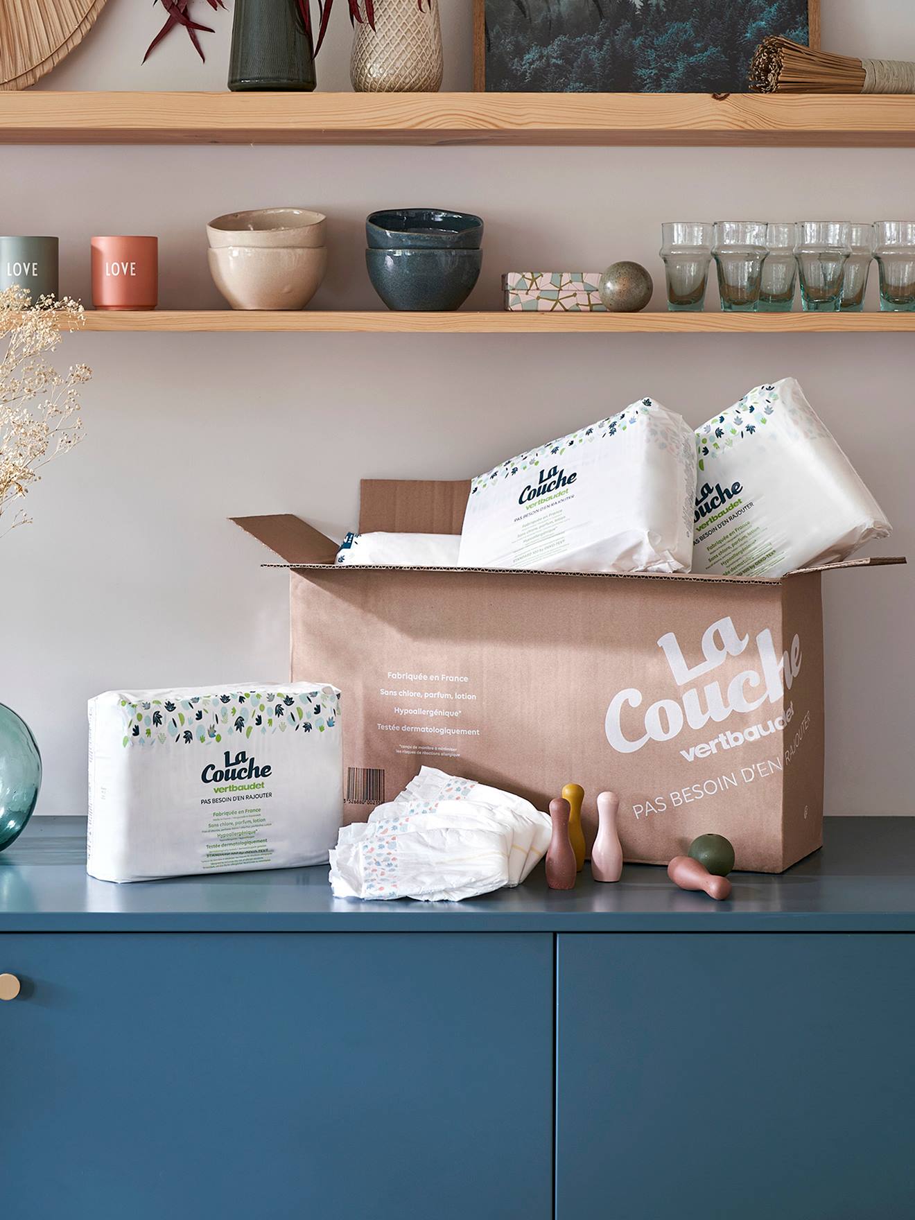 Box de 8 paquets de 27 couches T1 (de 2 à 5 kgs) blanc (Vertbaudet) - Couverture