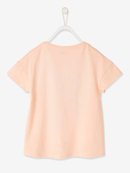 T-shirt motif 'city' fille manches courtes Oeko-Tex® blanc+parme+rose poudré 11 - vertbaudet enfant 