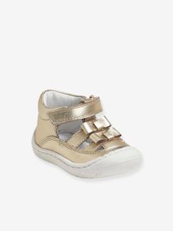 Chaussures-Sandales cuir souple bébé fille 4 pattes