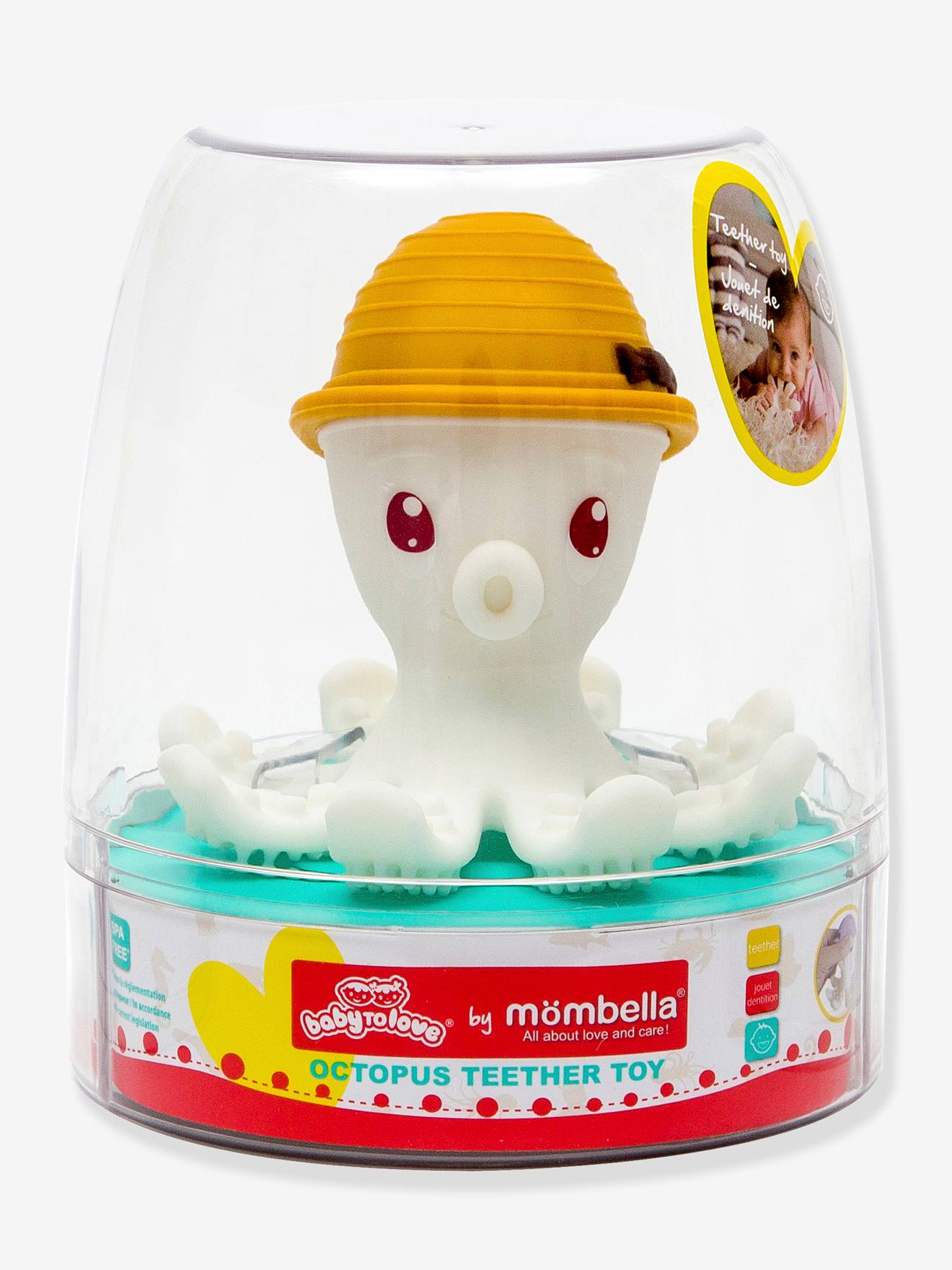 Jouet de dentition Bonnie la pieuvre Baby to love jaune safran (BABY TO LOVE) - Image 2