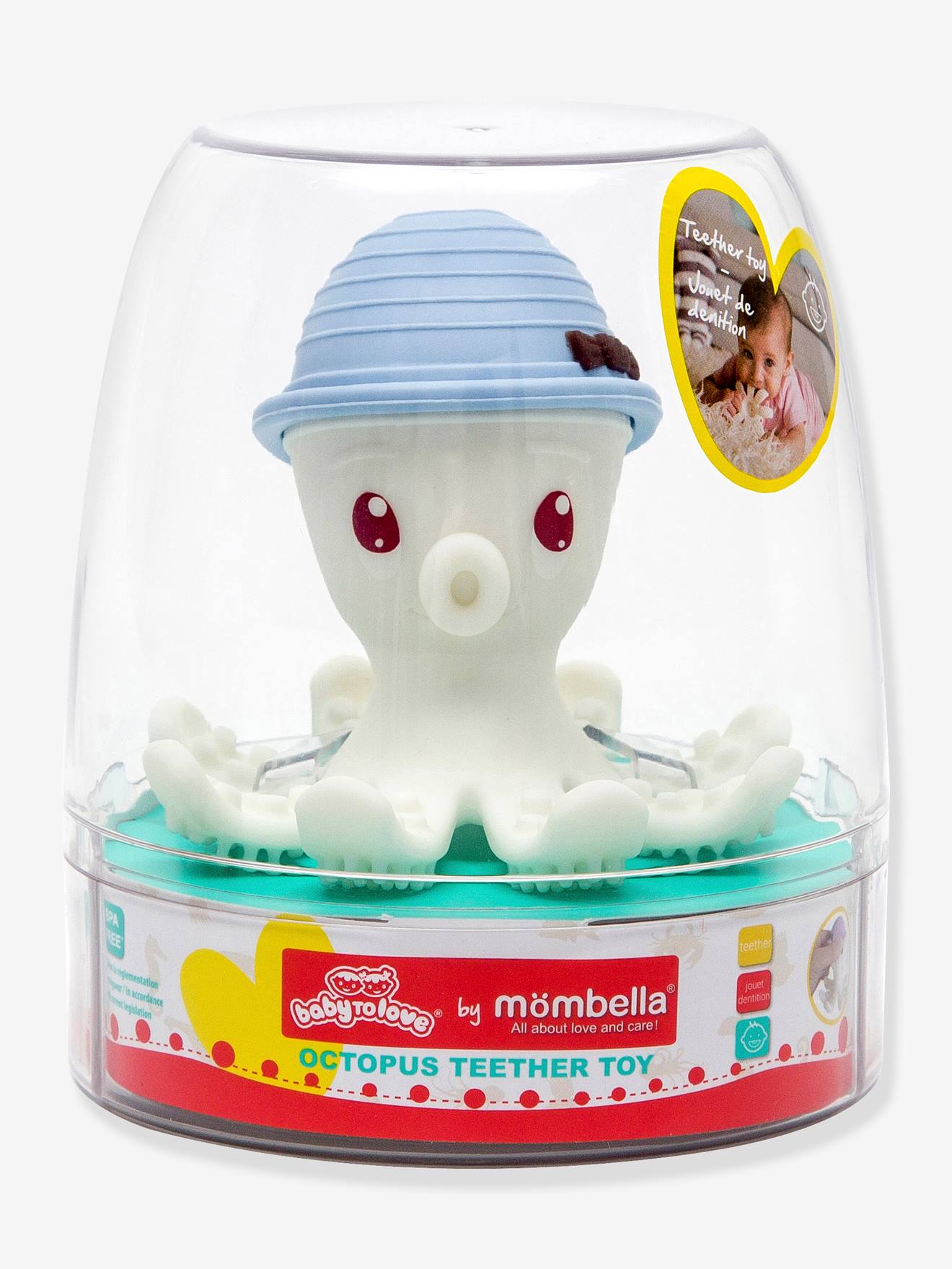 Jouet de dentition Bonnie la pieuvre Baby to love bleu pale (BabyToLove) - Image 2
